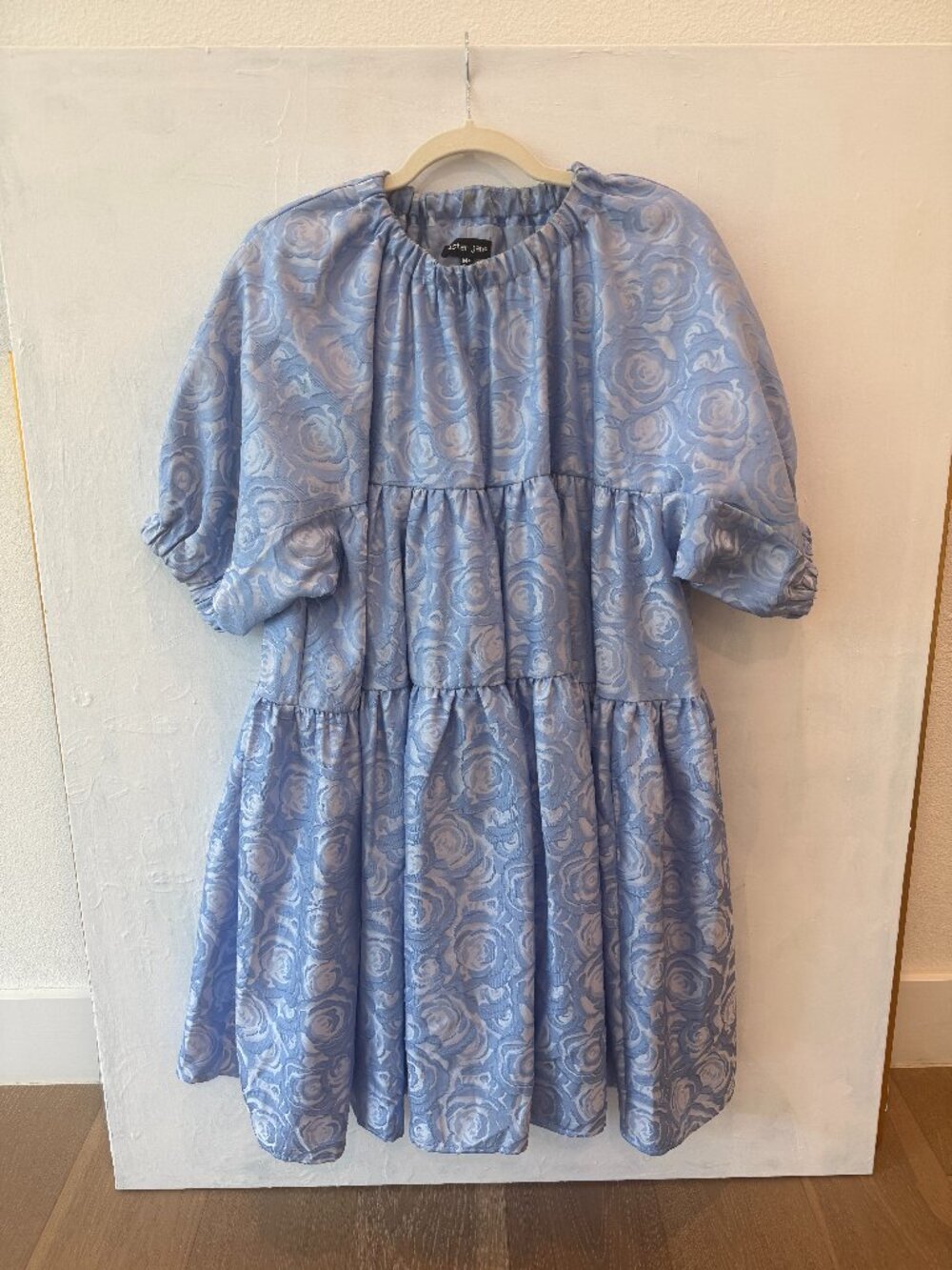 Dream Sister Jane Hallie Blue Floral Jacquard Midi Dress M